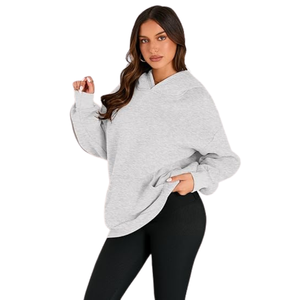 Sweat à capuche grande taille unisexe, sweat-shirt épais en polaire, haut à capuche surdimensionné pour les sports décontractés et le streetwear - Product Image 2