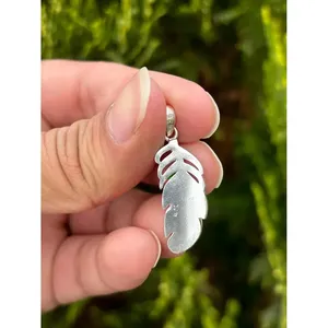 925 <b>Silver</b> Leaf Enamel Pendant Bezel Setting Rhodium Plated Religious Shield Pattern Rose Gold Inlay Platinum Charm Numbered - Product Image 5