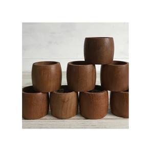 ห่วงรัดผ้าเช็ดปากไม้4ชิ้นสำหรับห้องครัวห้องรับประทานอาหาร - Product Image 4