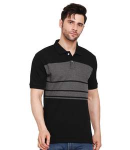 Camiseta de punto texturizada OEM con logotipo personalizado para hombre, camiseta Polo de punto liso con patrón ajustado de punto de piña y Jacquard de algodón - Product Image 2