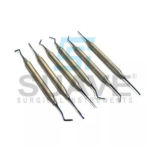 Elevador de raíz de implante periodontal recto curvo, elevador Dental, conjunto de periotomo quirúrgico de SUAVE SURGICAL INSTRUMENTS - Product Image 1