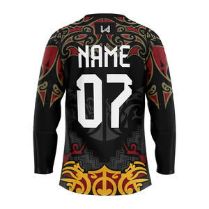 Camisetas de Hockey sobre Hielo Personalizadas con Logotipo, 100% Poliéster, Unisex, Elásticas en Cuatro Direcciones, Transpirables, con Nombre y Número Personalizados - Product Image 2