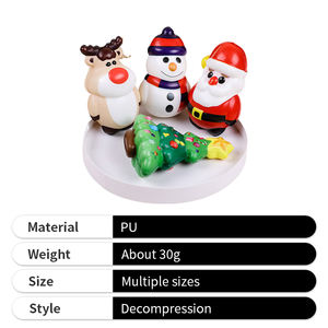 Mignon Père Noël Peluche Dessin Animé Forme Petite Lente Rising PU Mousse Squeeze <span class=keywords><strong>Balle</strong></span> <span class=keywords><strong>Anti</strong></span>-<span class=keywords><strong>Stress</strong></span> pour Noël - Product Image 4