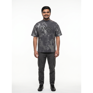 ผู้ผลิตเสื้อยืดโอเวอร์ไซส์ OEM รุ่น Futuristic Acid Wash สำหรับดำน้ำ น้ำหนัก 280GSM ผลิตจากไนลอนผสมอีลาสเทน เชื่อมด้วยอัลตราโซนิก เทคแวร์ - Product Image 1