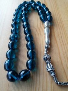 Chapelet Turquoise ELEVATE Accessoires de prière Tasbih Vente en gros Tasbih avec formes de perles en résine naturelle Perles de prière - Product Image 5