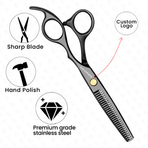 Tijeras de Adelgazamiento de Plasma Negras, Set de Tijeras para Cabello Hechas a Mano, Tijeras de Mezcla, Venta al por Mayor, Fabricante OEM - Product Image 5