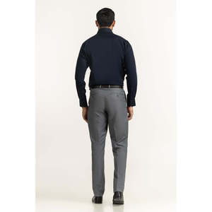 Chemises décontractées pour hommes coupe moderne anti-plis FS-LAF25-326 Printemps Formel Popeline Chambray Lin 100% Coton - Product Image 1