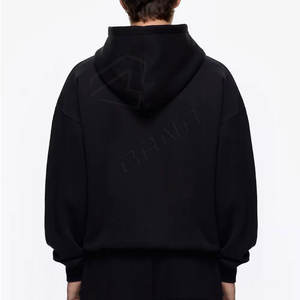 Survêtements 100% coton surdimensionnés pour hommes, deux pièces personnalisés, couleur unie pour impression bouffante pour la saison d'hiver - Product Image 4