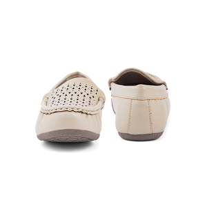 WN4415 Mules mocassins beiges Vêtements de nuit grande taille pour femmes - Product Image 2