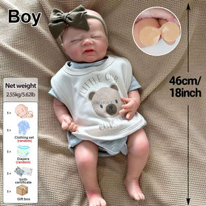 Poupée réaliste de 18 pouces pour bébé <span class=keywords><strong>Reborn</strong></span> Poupée à la mode en silicone pour nouveau-né avec peau peinte en 3D - Product Image 2