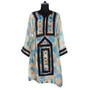 Vintage véritable imprimé fleuri Kuchi haut/tunique/Kurta à la main BDR086 collection de robes vintage banjara balochi broderie à la main - Product Image 5