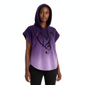 Sweats à capuche pour femmes, ourlet rond élégant, couleurs personnalisées, logo, coton de haute qualité, marque propre, prix de gros, sweats à capuche sans manches - Product Image 1