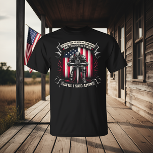 T-shirt Devil Saw Me con la scritta 'Credette che avesse vinto fino alla mia preghiera' Categoria Promozionale - Product Image 3