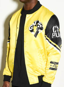 Chaqueta de poliéster 100% con diseño personalizado de sublimación de béisbol con letras para hombre - Product Image 4