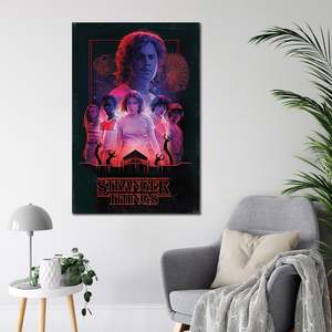 Affiche sur toile de style moderne Stranger Things avec l'image de Billy pour décoration murale - Product Image 1