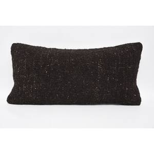 Tapis Kantha en laine noire de 12x24 pouces avec oreiller à motif tissé Style vintage - Product Image 1