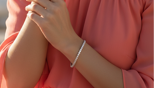 Brazalete de Tenis para Mujer en Oro de 14K con Diamantes Redondos de Talla Brillante Engastados en Puntas - Product Image 6