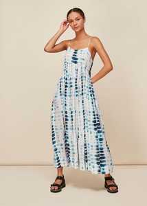 Nueva llegada de gran tamaño suelta completa moda peso ligero playa estilo señoras Tie Dye verano Casual largo Maxi para mujeres - Product Image 6