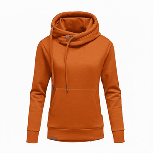 Beige Color <b>Hoodie</b> For Women Cotton Fleece <b>Oversized</b> Pullover <b>Hoodie</b> Custom Logo Fashion Streetwear Pakistan 2025 - Product Image 4