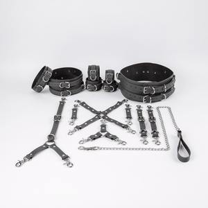 ชุดยับยั้งชั่งใจ BDSM-0011หนังวัวแท้16ชิ้นชุดฮาร์ดแวร์สีต่างกันรวมถึงสายรัดเอวสำหรับเตียง - Product Image 5