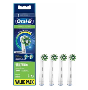 Têtes de brosse à dents Oral-B CrossAction, lot de 4 recharges pour brosse à dents électrique rechargeable - Product Image 1