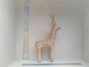 ARTESANÍA DE CIERVO DE BAMBÚ NATURAL PURO PARA EXHIBICIÓN SOSTENIBLE DE TEMPORADA - Product Image 2