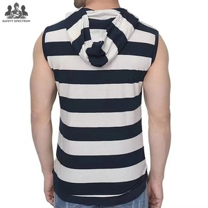 Customized Design Men Solid Winter Heavyweight 100% Cotton Breathable Eco-Friendly Gym Fitness Wear <b>Sleeveless</b> <b>Hoodies</b> - Product Image 2