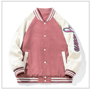 Logotipo personalizado bordado Varsity chaqueta de otoño patrón sólido suéter de invierno cuello alto nuevo diseño Polar variedad abrigo ropa - Product Image 6