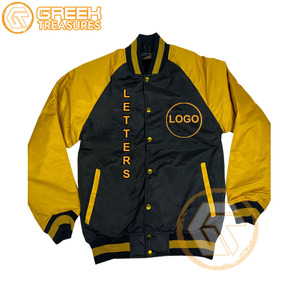 Personalizado Alpha Satin bordado Varsity Jacket Fraternity alta calidad transpirable griego Apparels Phi hombres chaquetas al por mayor - Product Image 4