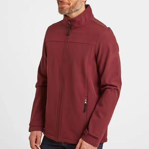 Vente chaude surdimensionné hommes Softshell veste avec col à capuche nouvelle mode toile tissu avant Logo Position - Product Image 1