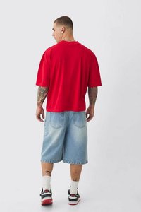 Ropa y accesorios> Ropa para hombre> Camisetas para hombre Camisetas desgastadas con apliques cruzados de gran tamaño hechas en Pakistán - Product Image 2