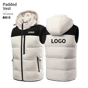 Gilet d'hiver matelassé léger pour hommes avec fermeture à glissière Gilet matelassé élégant pour hommes - Product Image 1