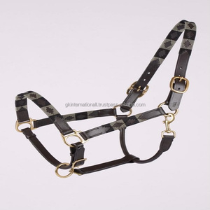 Polo noir et gris en cuir de cheval, licou de qualité, avec fil tressé, de styliste, conception personnalisée - Product Image 3