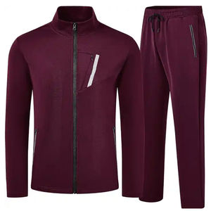 Conjunto de chándal de dos piezas con capucha y pantalones deportivos de entrenamiento para hombre, conjunto de chándal con cremallera de alta calidad para hombre - Product Image 3