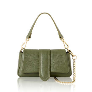 Mini bolso de piel auténtica italiana – Asa superior y correa de cadena-PS660 - Product Image 1