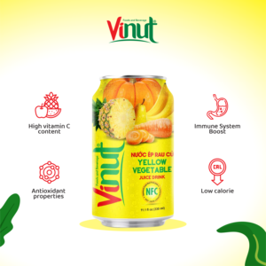 Bebida de Jugo de Vegetales Amarillos 330ml Lata de Aluminio Sin Concentrado (NFC) VINUT Para Distribuidores Mayoristas - Product Image 3