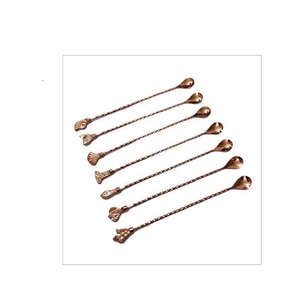 Cuillère de bar en acier inoxydable plaqué longue barre cuillère agitateur cocktail mélange pour argent poli avec vente - Product Image 2