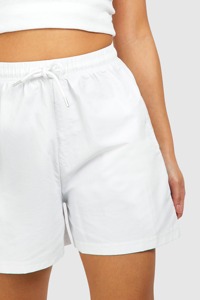 Short d'été décontracté pour femmes avec logo personnalisé OEM Short blanc classique en coton confortable avec poche pour femmes - Product Image 2