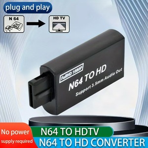 ตัวแปลง N64 เป็น HD รองรับ Full HD 1080P พร้อมช่องเสียงออก 3.5 มม. สำหรับอะแดปเตอร์เกม Nintendo 64 แบบมีสาย ทำจากพลาสติก - Product Image 4