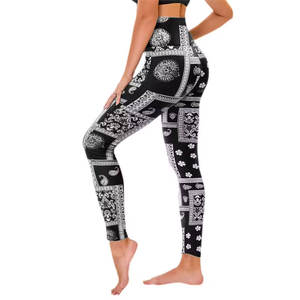100% Cotton Cotton Bamboo Fiber Women's Custom Logo <b>High</b> <b>Waist</b> Sport <b>Leggings</b> Long Tight Knitted Spandex Workout - Product Image 4