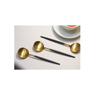 Ensemble de vaisselle polonaise en acier inoxydable avec poignée en pvd miroir, couteau à couverts lavable au lave-vaisselle, cuillère et fourchette pour cadeau de mariage - Product Image 2