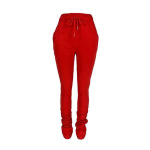 Streetwear empilé Joggers pantalon coton lourd taille haute poches doux fond ample nouvel état femmes pantalons pantalons pour femmes - Product Image 1
