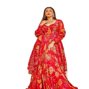 Vestido largo exclusivo de diseñador de alta calidad, vestido de novia, vestido de novia para mujer, disponible al mejor precio del proveedor indio