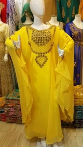 Caftán de Dubái, caftán de colores hermosos, caftán musulmán tradicional, cuentas de piedra, trabajo manual, caftán, diseño marroquí, caftán 2024 - Product Image 2