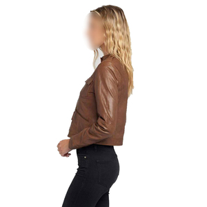 Hot Selling Women's <b>Leather</b> <b>Jacket</b> In Solid Different Color Good Selling Fully Customized Made Women's <b>Genuine</b> <b>Leather</b> <b>Jacket</b> - Product Image 3