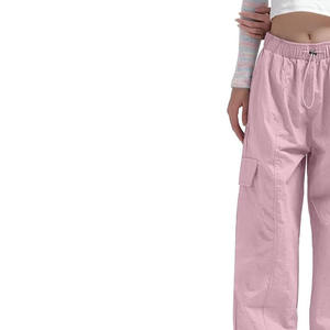 Pantalones Cargo holgados elásticos de alta calidad en estampados personalizados Patrón sólido Ropa de calle Estilo casual Disponible Todos los tamaños Colores - Product Image 3
