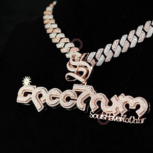 Argent Sterling 925 Plaqué Or Rose 24K VVS Moissanite Naturelle Diamant HipHop Fine Jewelry Pendentifs Cadeau Religieux - Product Image 1