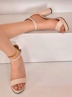 Sandales de soirée classiques à talon haut et plateforme pour femme, à bride unique, couleur chair, 9 cm, tailles 36-40, fabriquées en Turquie, 1 lot de 8 paires