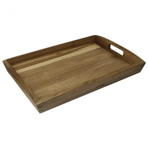 Nueva bandeja redonda de madera de alta calidad para servir en el hogar y el hotel Elegante plato de madera para servir platos - Product Image 6