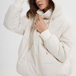 Veste matelassée d'hiver pour femmes en gros, OEM, personnalisable, respirante, coupe-vent, capuche amovible, rembourrage 100% polyester - Product Image 5